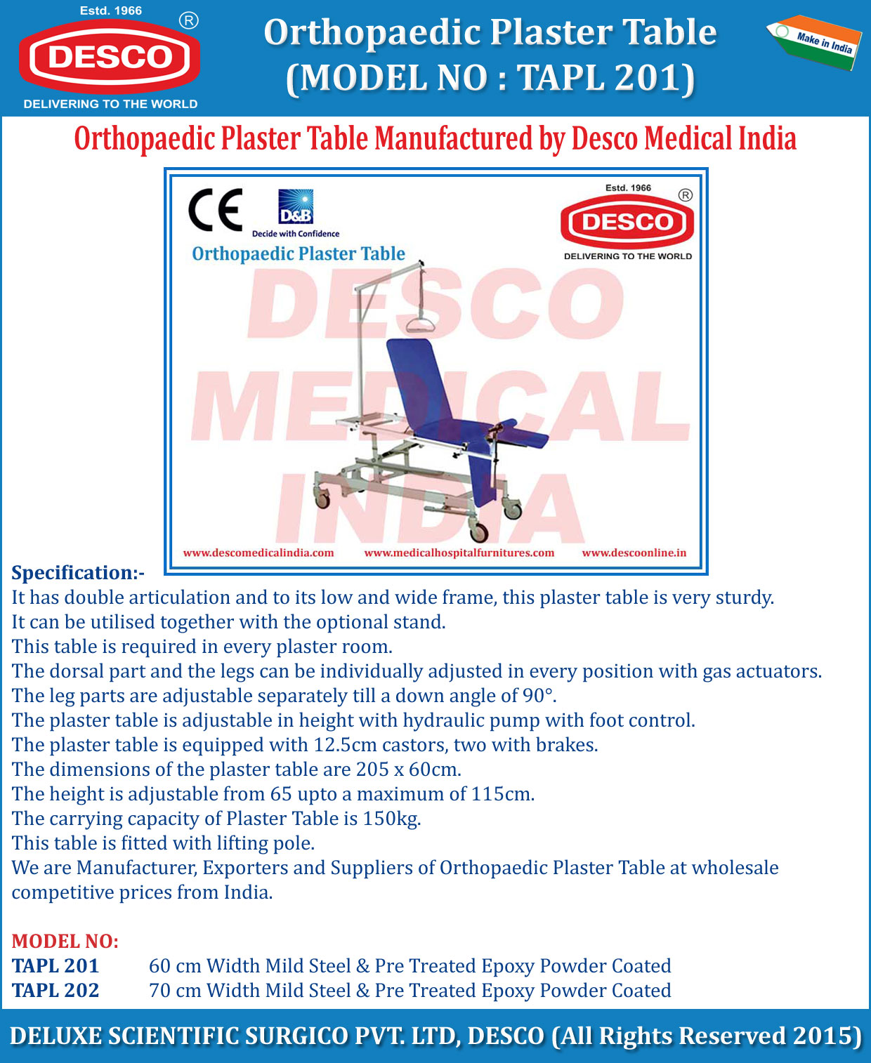 Plaster Modeling Table Hospital Orthopaedic Plaster Table Manufacturer, Supplier and Exporter ...