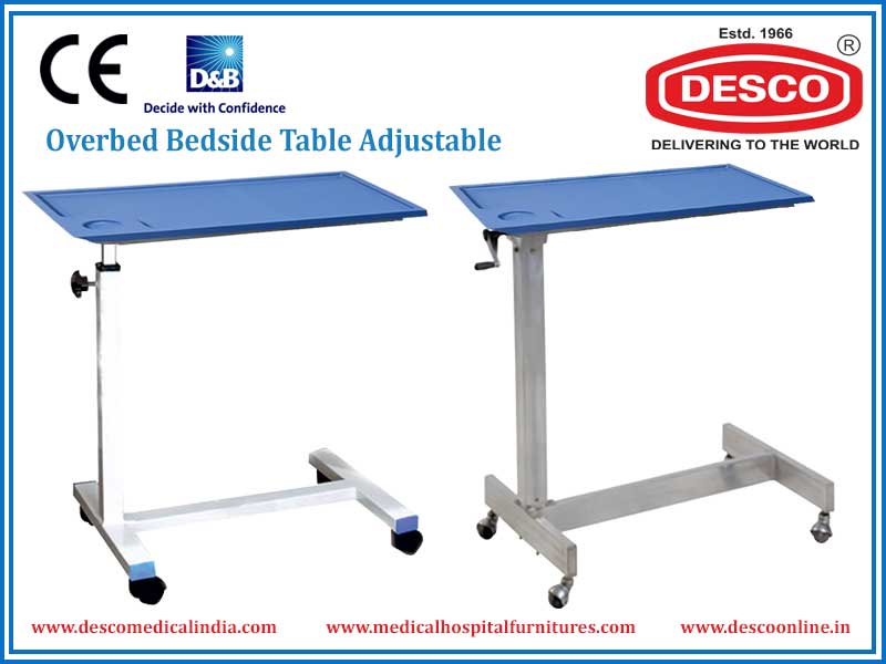 OVERBED BEDSIDE TABLE ADJUSTABLE