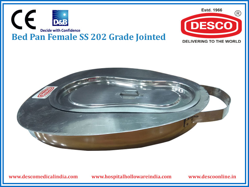 BED PAN FEMALE S/S 202 GRADE JOINTED