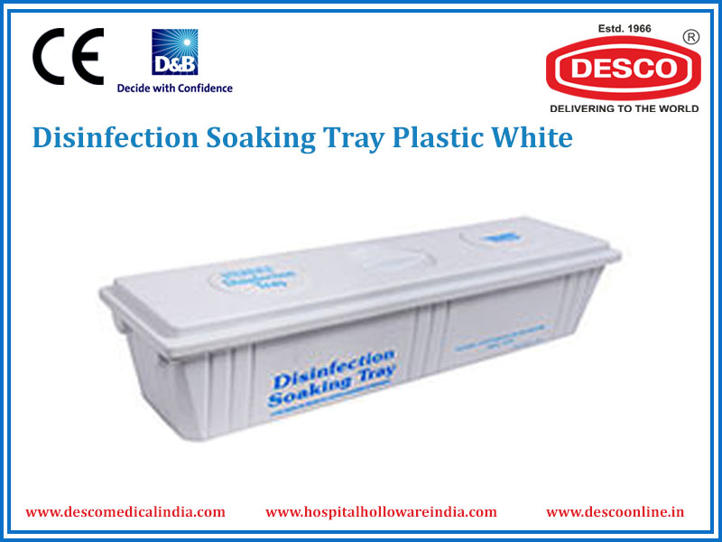 DISINFECTION SOAKING TRAY PLASTIC WHITE