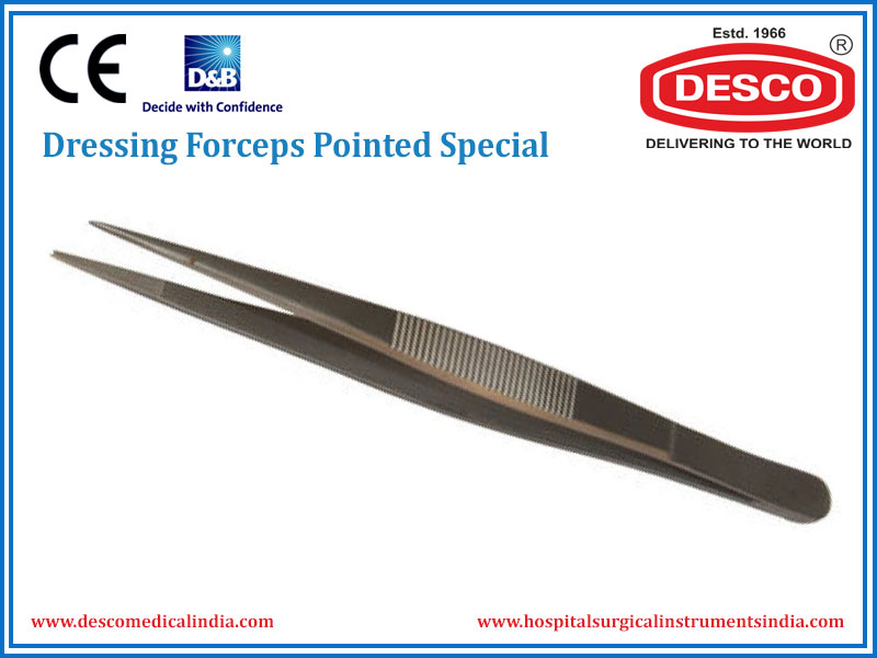 DRESSING FORCEPS POINTED SPECIAL
