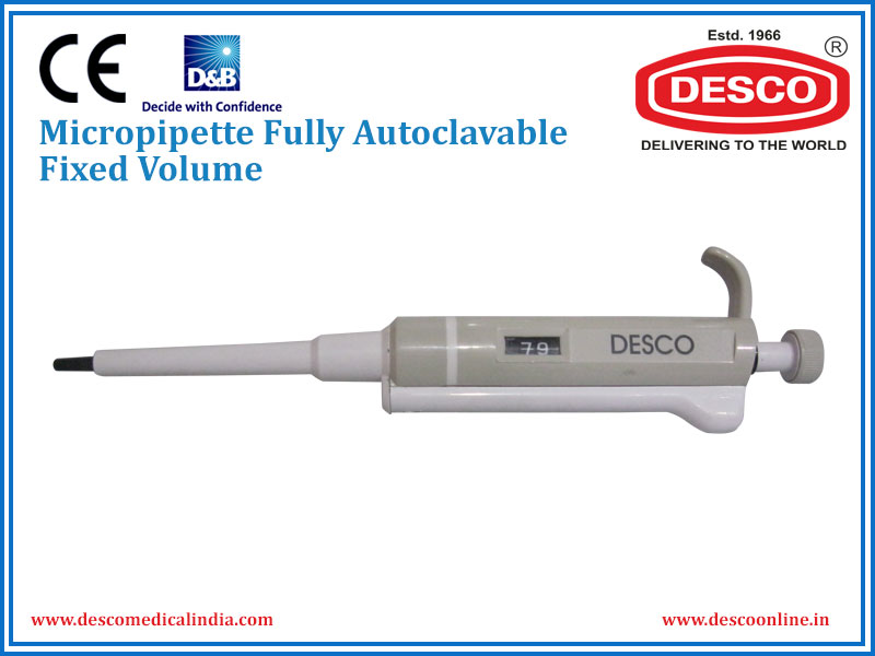 MICROPIPETTE FULLY AUTOCLAVABLE FIXED VOLUME