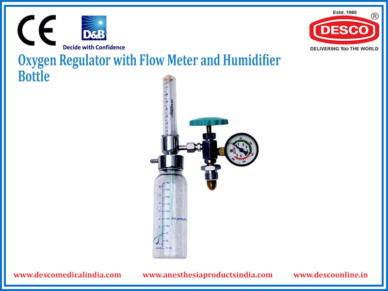 OXYGEN REGULATOR WITH FLOW METER & HUMIDIFIER BOTTLE