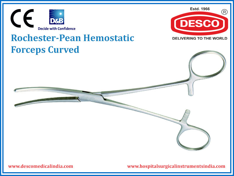 ROCHESTER-PEAN HEMOSTATIC FORCEPS CURVED