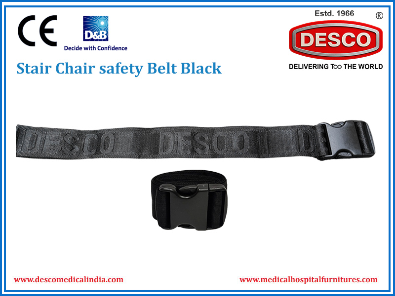 STRETCHER SAFETY BELT BLACK