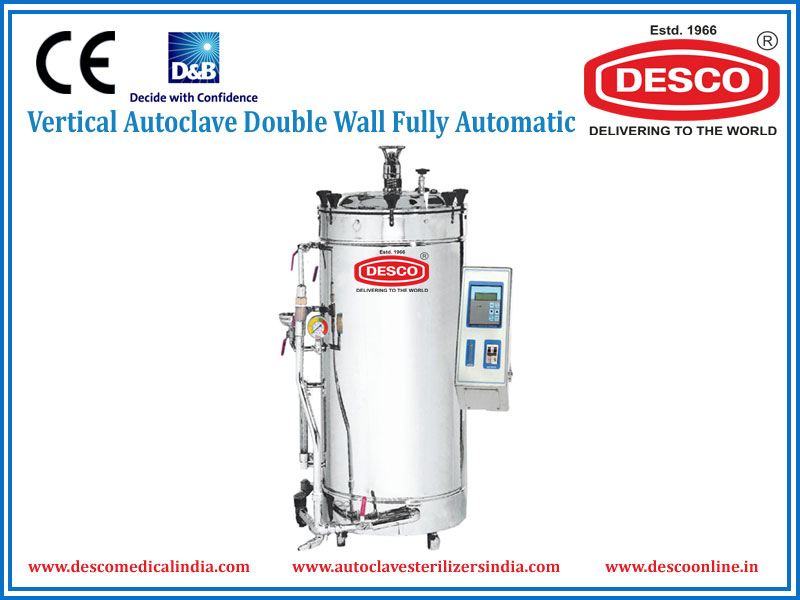 VERTICAL AUTOCLAVE DOUBLE WALL FULLY AUTOMATIC