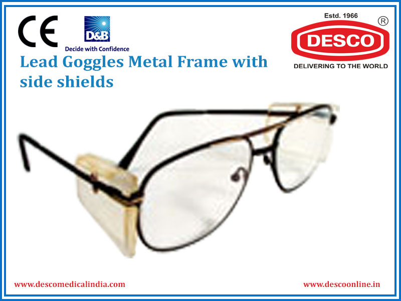 X-RAY LEAD GOGGLES METAL FRAME WITH SIDE SHIELDS